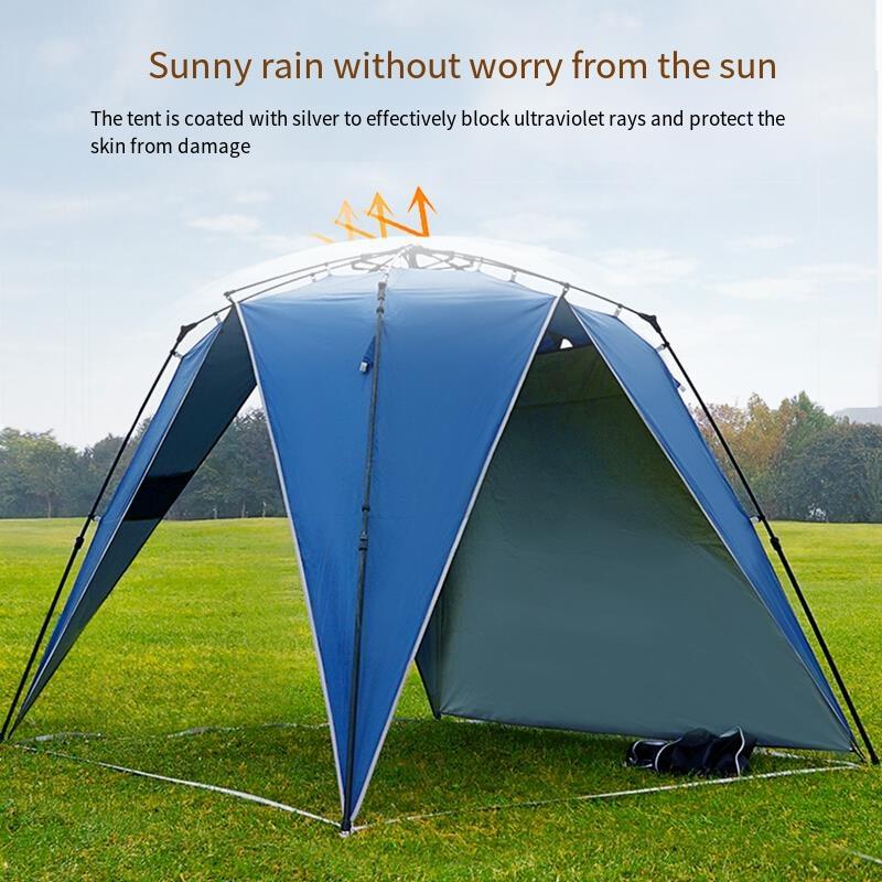 Outdoor Sunshade Semi-automatic Sunshade Awning Field Campiang Sunshade Canopy Tent Large Space 3-4 People Use Sunscreen And Rainproof Storage Small