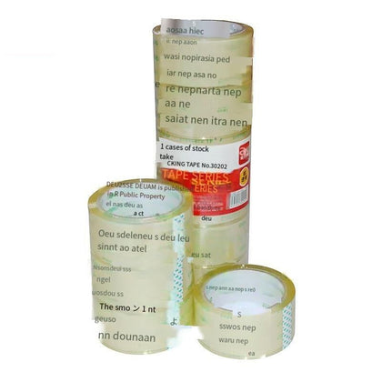 6 Drums Pieces Packing Tape Transparent Tape Sealing Tapes 48mm * 47m* 50um (6 Rolls / Drum)