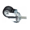 4 Sets 2 Inch Lead Screw Movable Casters Black Polyurethane (PU) Caster Medium Light Double Ball Bearing Universal Wheel