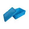 600 * 400 * 280mm Plastic Basket Turnover Box With Cover Thickened Blue