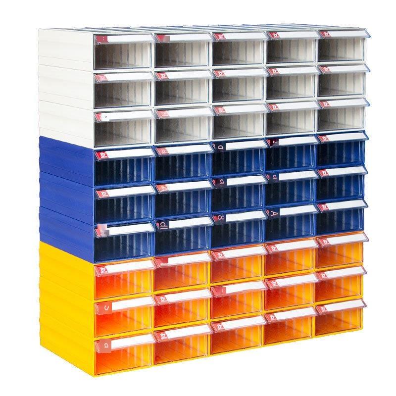 6 Pieces 240 * 130 * 78 mm Modular Plastic Parts Cabinet Drawer Type Component Box Material Box Drawer Type Storage Box Parts Box