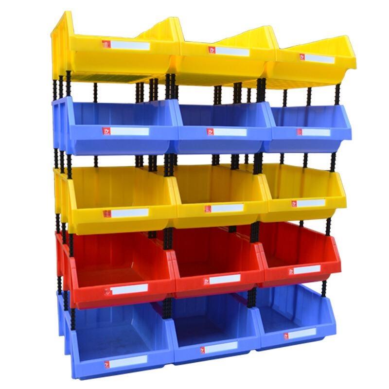 15 Pcs Modular Parts Box Thickened Inclined Plastic Box Material Box  Components Box Screw Box Tool Box  180 * 120 * 80 mm Blue