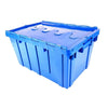 600 * 400 * 270mm Inclined Plug Turnover Box With Cover Logistics Transfer Box  Material Basket Inclined Plug Box Super Distribution Box Blue