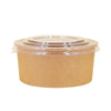 750ml 100 Pieces / Pack Kraft Paper Bowl Disposable Paper Bowl Take Away Lunch Box Round Thickened Soup Bowl Lunch Box