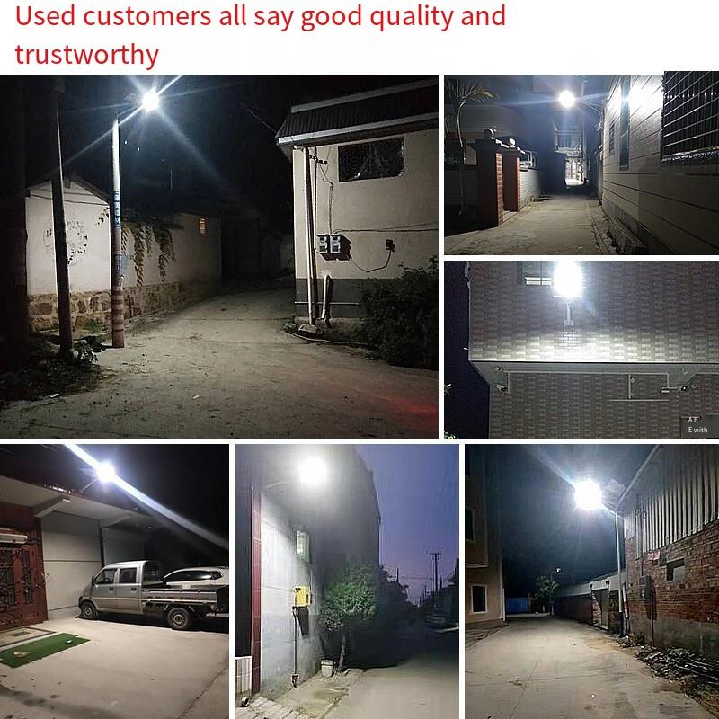 Solar Lamp Outdoor Street Lamp New Rural Household Courtyard Lamp Outdoor 800W High Power LED Lens Projection Lamp Super Bright Engineering Lamp