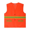 15 Pieces Reflective Vest, Saka Fluorescent Orange Men & Women, Work, Cycling, Runner, Surveyor, Volunteer, Crossing Guard, Road, Construction