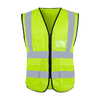 10 Pieces Multi Pocket Construction Safety Reflective Vest With Swallow Tail Pocket Fluorescent Green