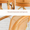 Real Rattan Chair Three Piece Set Balcony Table Chair Living Room Leisure Chair Knitting Modern Simple Tea Table Back Single Teng Chair