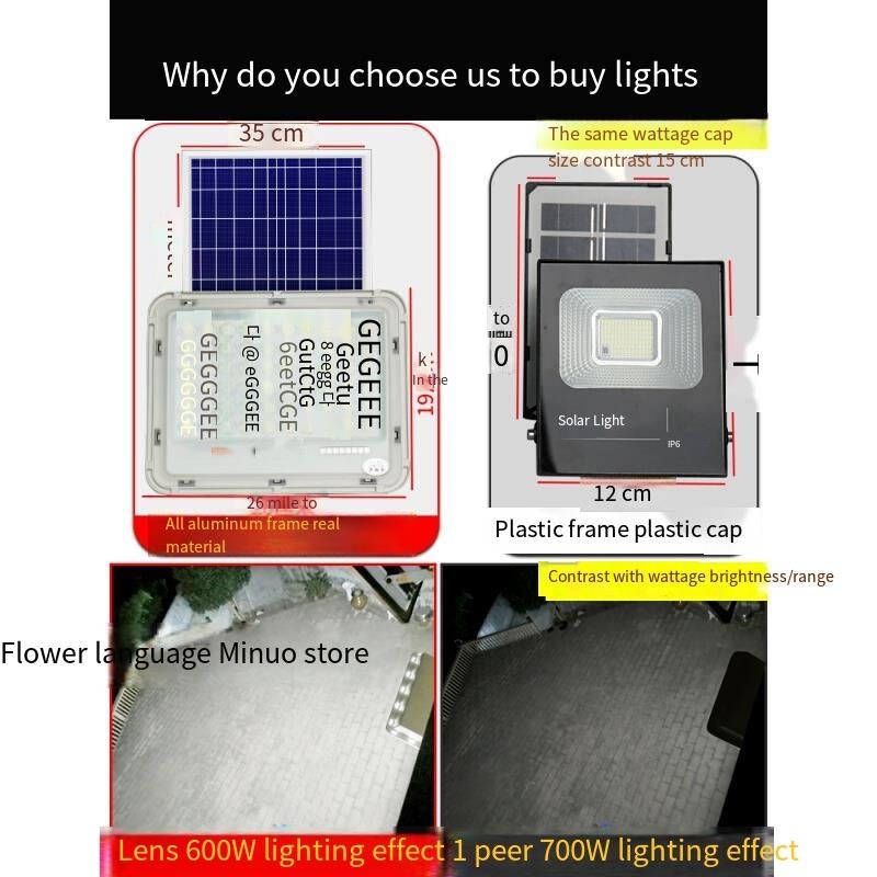 Sun Lamp Solar Lamp Solar Outdoor Lamp Courtyard Lamp High Power Waterproof Indoor And Outdoor Household LED Street Lamp 200w
