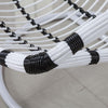 Small Family Hanging Basket Rattan Chair Swing Indoor Hammock Balcony Bassinet Chair Black And White Thick Rattan
