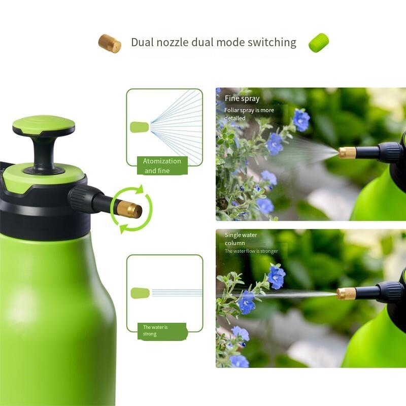 High Pressure Kettle Home Pressure Spray Kettle Watering Pot Watering Kettle Watering Po Copper Mouths Elegant Green 1.5L