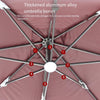 Outdoor Sunshade Large Solar Umbrella Large Outdoor Stall Balcony Terrace Garden Outdoor Umbrella Square 3m Wine Red Water Tank Base