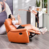 Technology Cloth Single Lazy Sofa Living Room Bedroom Real Leather Manual Multifunctional Lying Leisure Capsule Rocking Chair Sunset Orange