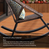 Elderly Rocking Chair Adult Leisure Chair Rattan Deck Chair Balcony Rocking Chair Indoor Single Rattan Chair Ghana Rocking Chair Including Pillow