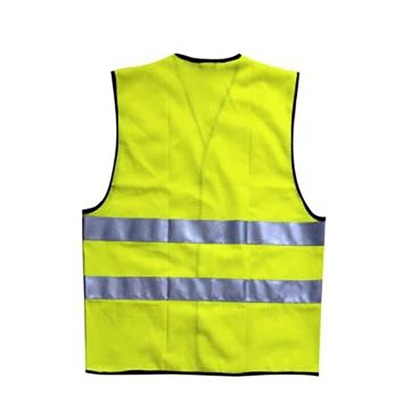 6 Pieces Safety Vest, Only Two Horizontal, Mesh, Fluorescent Yellow, XL, Men & Women Cycling, Runner, Surveyor, Volunteer