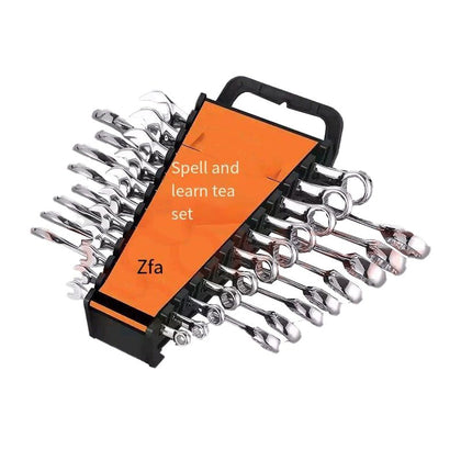 Open End Box Spanner Tool Set 6-24mm Dual Purpose Solid Quick Repair Hardware Tool 19 Pieces Dual Purpose