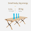 Egg Roll Table Solid Wood Outdoor Folding Table Chair Self Driving Camping Portable Solid Wood Picnic Table Set 120cm Egg Roll Table