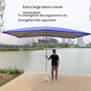 Outdoor Sunshade Large Sunshade Outdoor Stall Square Folding Rain Proof Inclined Umbrella Green Inclined 3x2 Thickened Silver Glue 6 Bone