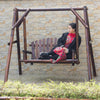 Outdoor Solid Wood Swing Courtyard Swing Chair Balcony Anticorrosive Wood Hanging Chair White Square Wood Small No Top