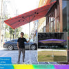 Sun Umbrella Super Large Outdoor Stall Square Folding Rain Proof Inclined Umbrella  Commercial Thickened 2.5x2 M Silver Tape 4 Bone