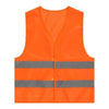 6 Pieces Customed Reflective Vest High Visibility Reflective Vest  (orange)