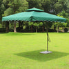 Outdoor Sunshade Courtyard Umbrella Large Security Guard Box Umbrella Wrench Umbrella 2.2m Square Wine Red With Marble Base