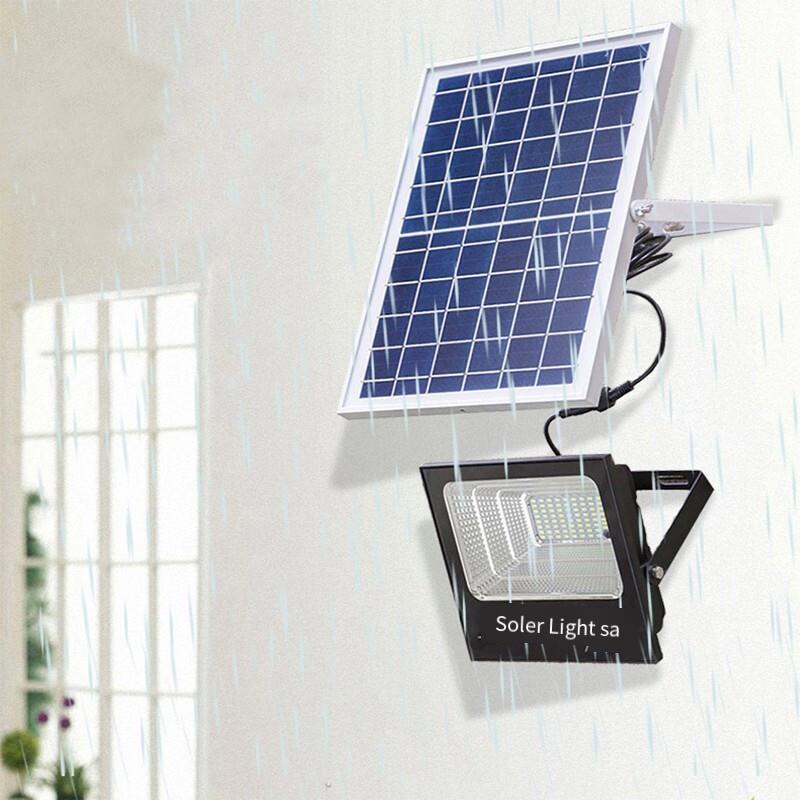 Solar Lamp Outdoor LED Projection Lamp Exterior Wall Lamp Light Controlled Induction Remote Control Lamp Factory Workshop Waterproof Courtyard Lamp