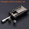 6 Pieces Box Type Hexagonal Wrench Socket Set Screwdriver 16 Piece Tool Set Multifunctional