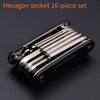 6 Pieces Box Type Hexagonal Wrench Socket Set Screwdriver 16 Piece Tool Set Multifunctional