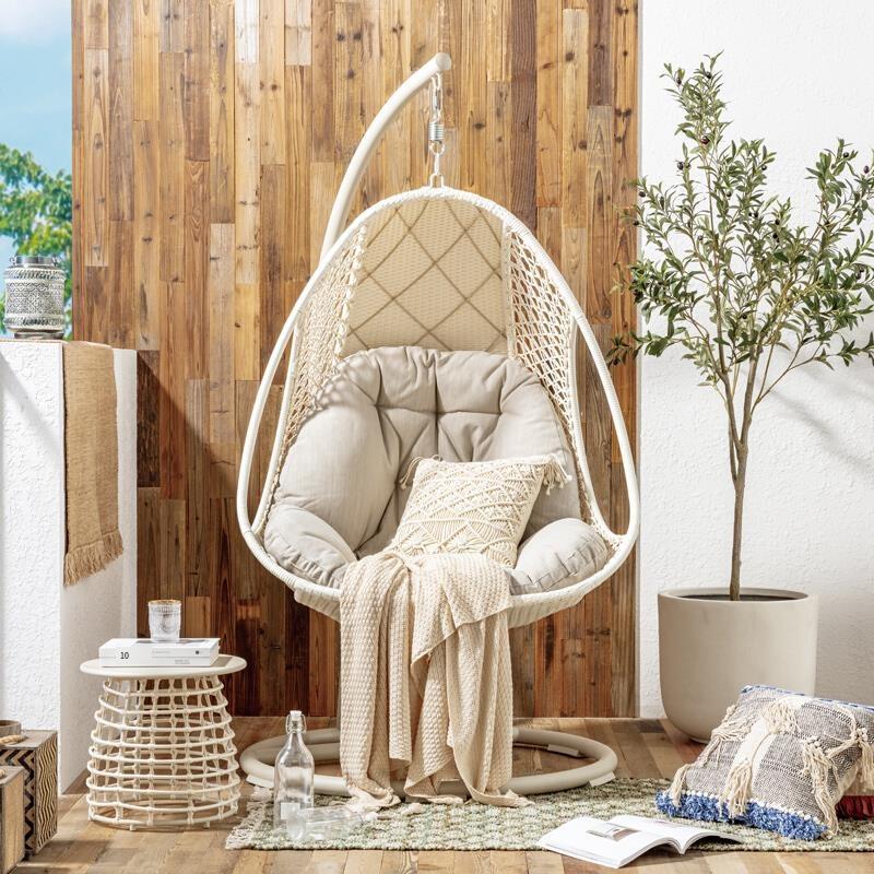 Rattan Chair Outdoor Hanging Chair Swing Indoor Household Balcony Single And Double Chair Cradle Chair Net Red Bird's Nest Hanging Basket