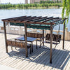 Grape Trellis Courtyard Anticorrosive Wood Outdoor Simple Sunshade Awning Aluminum Alloy Tables And Chairs Outdoor Balcony Swing Pavilion
