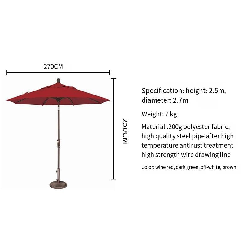Antiseptic Wood Garden Table And Chair With Waterproof Sunscreen Umbrella Balcony Leisure Combination Table And Chair + Umbrella + Umbrella Holder