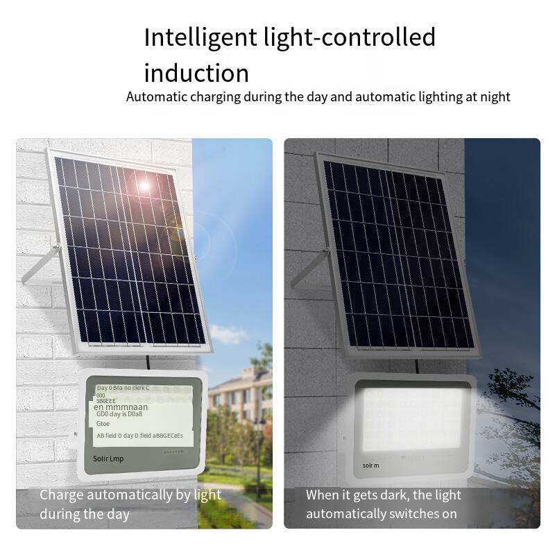 Solar Lamp Courtyard Lamp Outdoor Lighting LED Roof Household Garden Street Lamp Equipped With 5m Line Rural Square Lamp 400w