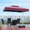 Outdoor Sunshade Umbrella Courtyard Umbrella Dual Purpose Stall Commercial Black Gum Balcony Fishing Outdoor Beach Umbrella Water Tank