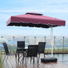 Outdoor Sunshade Umbrella Courtyard Umbrella Dual Purpose Stall Commercial Black Gum Balcony Fishing Outdoor Beach Umbrella Water Tank