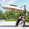 Household Courtyard Roman Umbrella Outdoor Sunshade Umbrella Garden Umbrella Milk Tea Shop Coffee Shop Outdoor Stall Umbrella Square 2.5 M