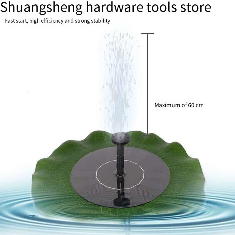 Solar Lotus Leaf Fountain Floating Pool Outdoor Pond Water Pump Small Garden Fountain 5 Kinds Of Nozzles Oxygenation Landscape 3w