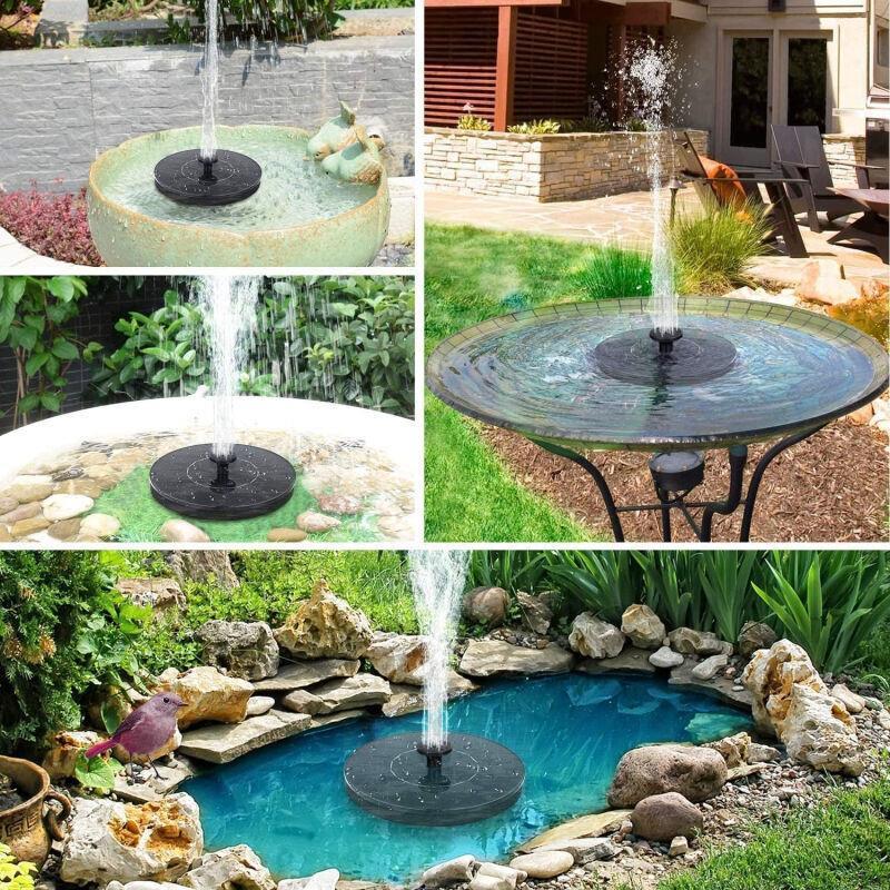Fountain Floating Fountain Lotus Lotus Leaf Solar Floating Water Spray Fountain Micro Outdoor Pond Fish Pond Oxygenation Solar Water Pump