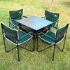 Portable Outdoor Folding Table And Chair Self Driving Travel Picnic Barbecue Folding Table And Chair Seven Piece Set
