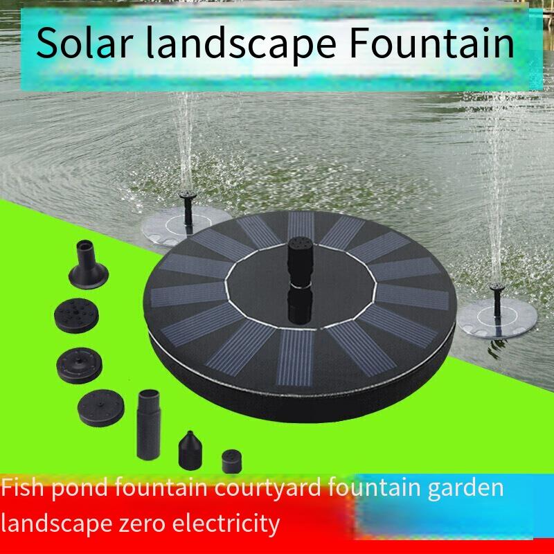 Solar Water Pump Rockery Water Pond Oxygenation Garden View Small Fish Tank Fish Viewing Pond Water Circulation Pump Soilless Cultivation 1.2w
