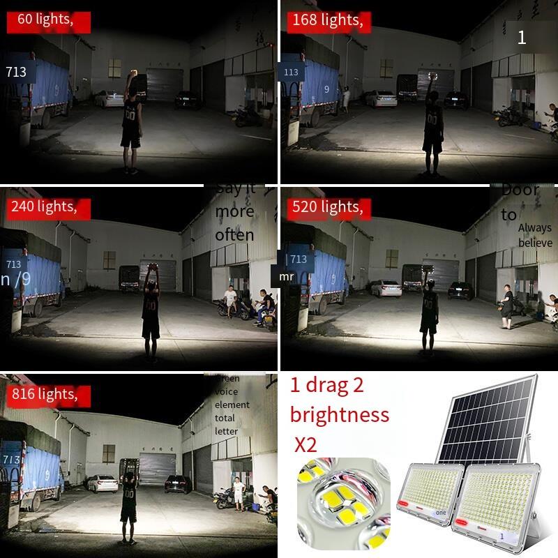 Solar Lamp One For Two Outdoor Courtyard Lamp LED Projection Lamp Household Wall Lamp New Rural Road Lamp Double Lamp Ordinary Bright Model