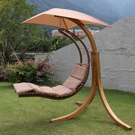 Swing Outdoor Anti-corrosion Solid Wood Hanging Basket Bed Single Swing Outdoor Balcony Hanging Chair Courtyard Indoor Rocking Chair