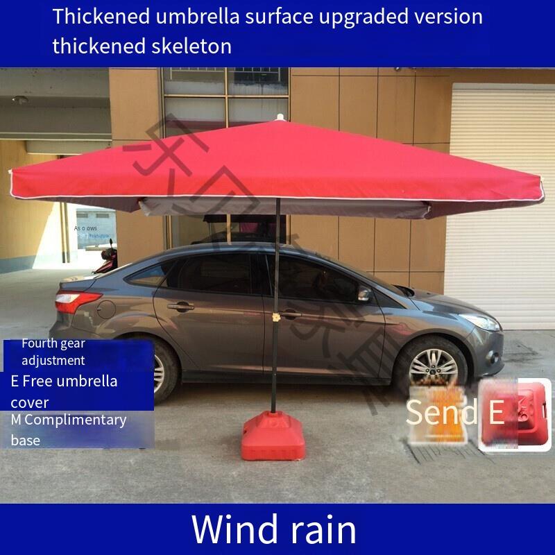 Outdoor Sunshade Large Stall Umbrella Large Umbrella Sun Umbrella Ground Stall Beach Umbrella Stall Umbrella 3.0 × 3.0m