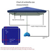 Outdoor Sunshade Large Outdoor Stall Square Sunshade Large Super Large Courtyard Umbrella Blue 2m * 2m