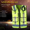 Reflective Vest Vest Construction Safety Protective Clothing Riding Vest Motorcycle Safety Clothing