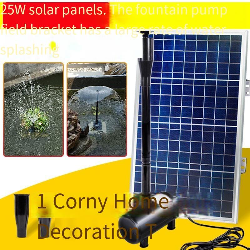 Solar Fountain Pump Fish Pond Oxygenation Pump Water Pump Small Household Outdoor Landscaping Pool 12v Rechargeable Oxygen Pump 25w Package