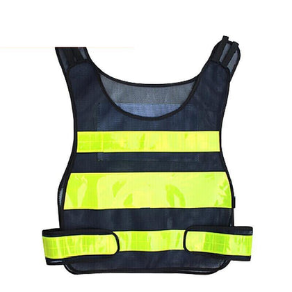 10 Pieces Black Mesh Reflective Vest Travel Warning Green Suit Reflective Vest Black Mesh Reflective Vest