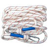 Safety Rope 1250 Double Hook Fall Protection Safety Lifeline Rope Harness for Climbing, Rescue, Hunting, Roofing