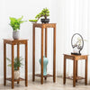 Bamboo World Flower Rack Indoor Flower Table Flower Pot Rack Living Room Floor Type Solid Wood Antique Flower Table New Chinese Flower Rack Hanging Orchid Rack 50 High Small Classic
