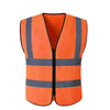 10 Pieces Orange Reflective Vest Two Horizontal Two Vertical Safety Vest Traffic Protection Reflective Vest Warning Clothing Construction Road Maintenance